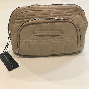 French Connection | Aurelia Box Quilt Double Zipper Cosmetic Pouch